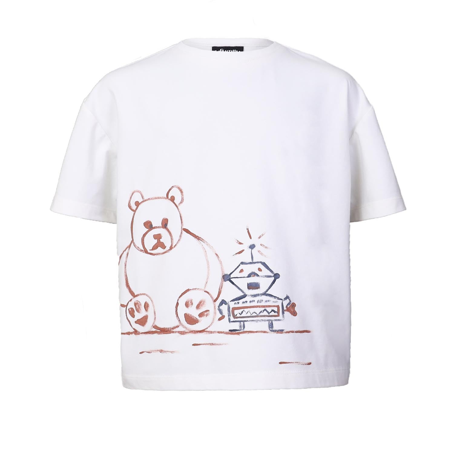 Kids' Oversized White T Shirt with Hand Painting – Infantium Victoria