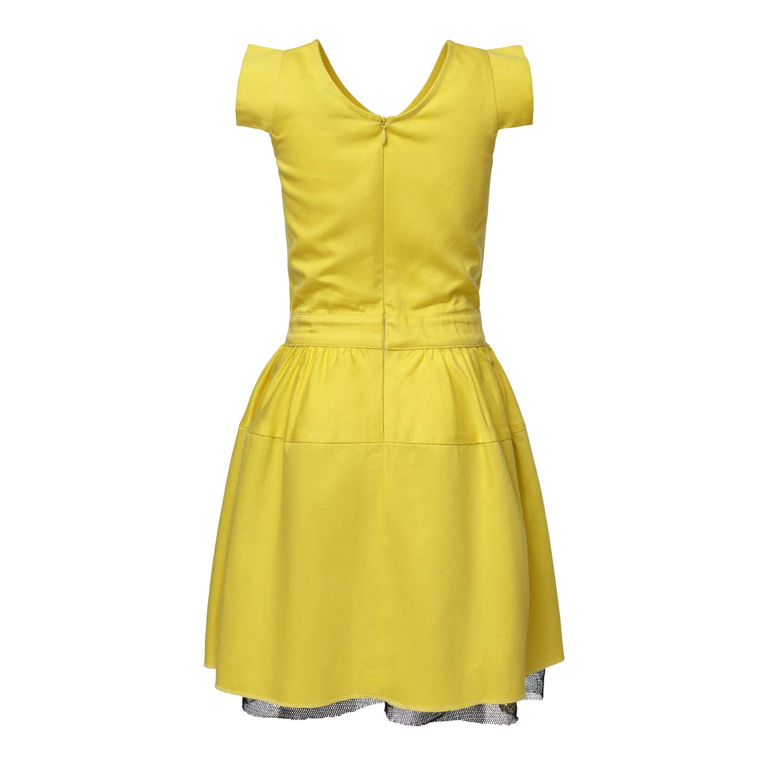 Yellow Embroidered Dress for Girls – view 4 – Infantium Victoria