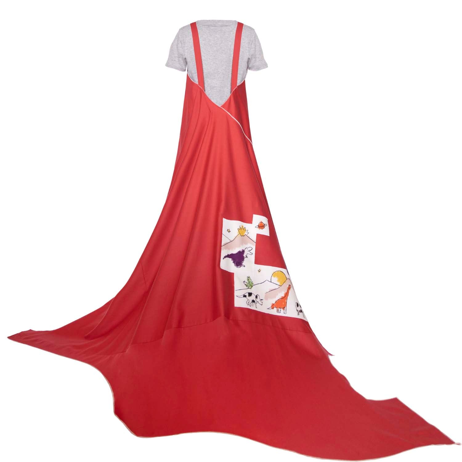 Red Zero-Waste Dress – view 6 – Infantium Victoria