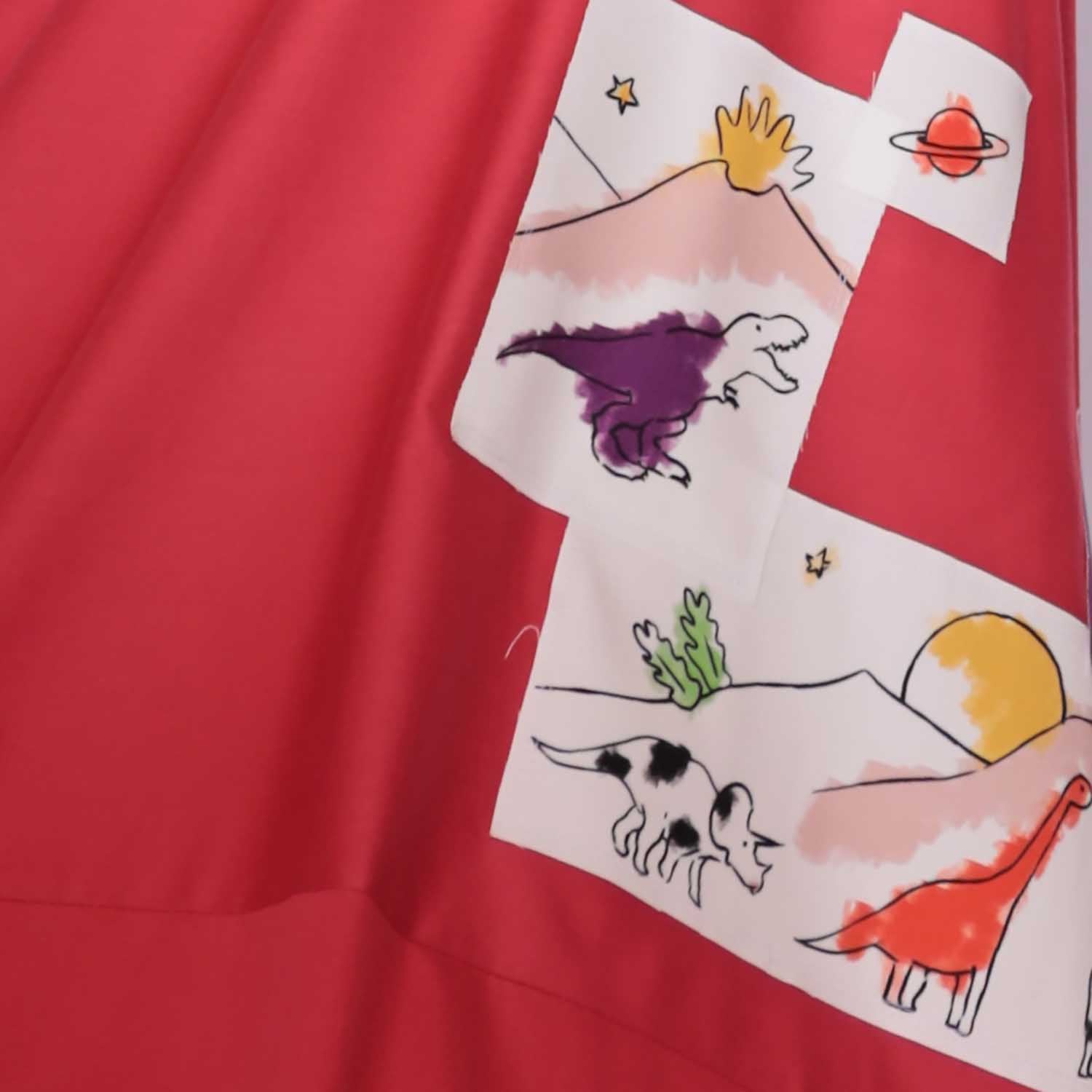 Red Zero-Waste Dress – view 5 – Infantium Victoria